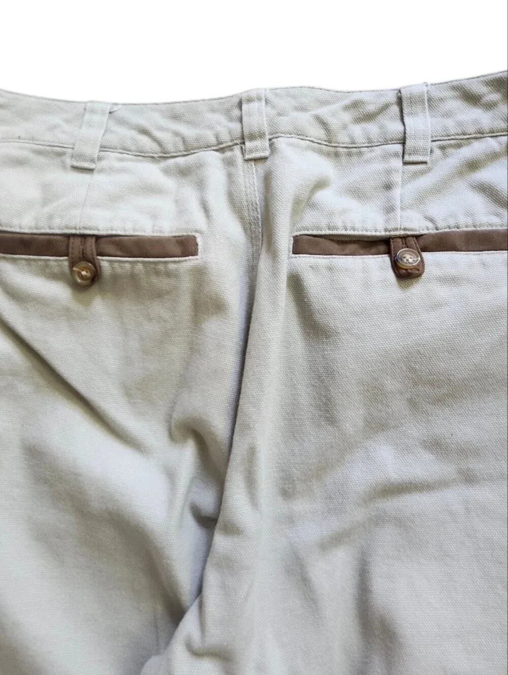 Orvis Vintage Beige Sporting Traditions Heavy Cotton Canvas Chinos. Sz. 36